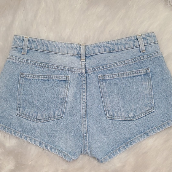 American Apparel Button Fly Denim Shorts - Picture 11 of 12